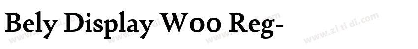Bely Display W00 Reg字体转换